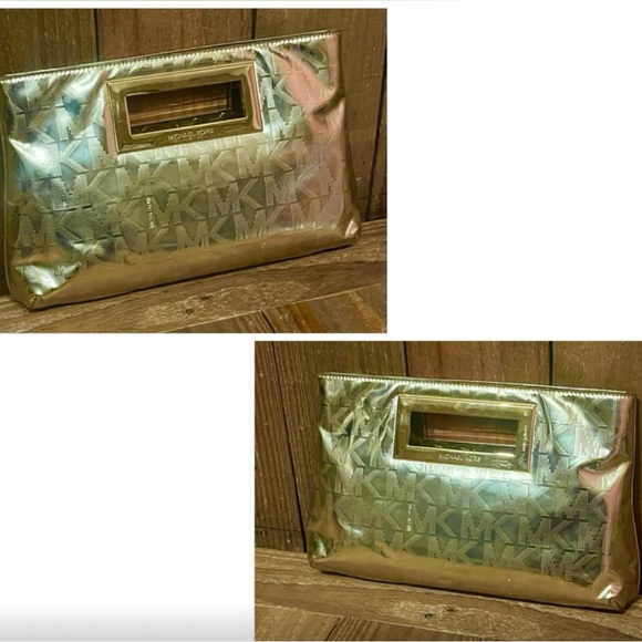 Michael Kors Handbags - Michael Kors Metallic Gold Clutch